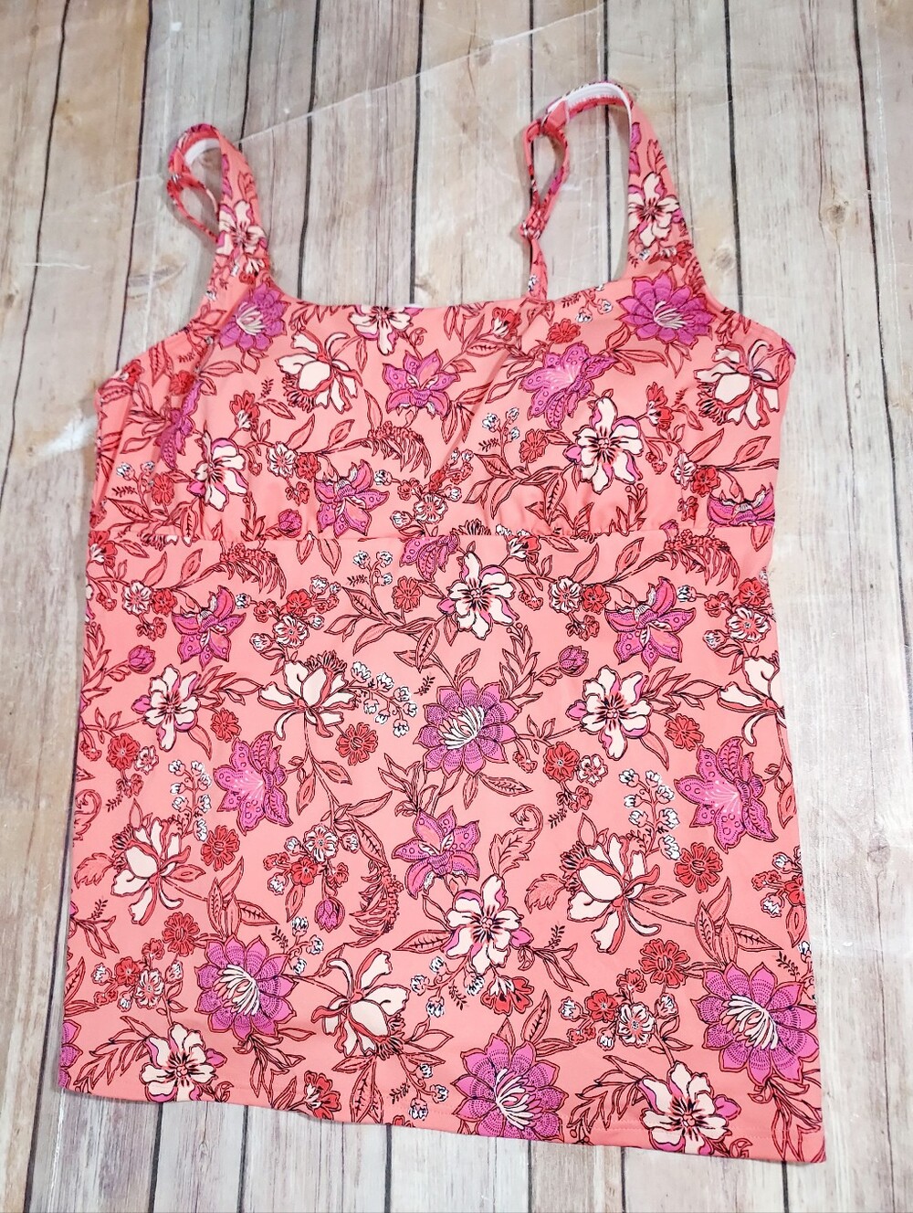 Lands End Floral Print Tankini Top 16 - Picture 10 of 10